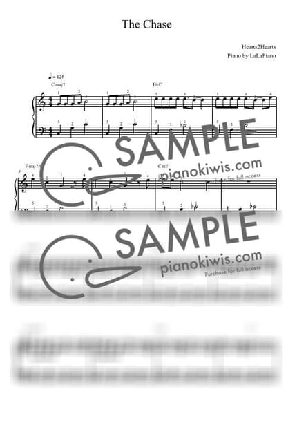 Score > The Chase / Easy - Hearts2Hearts by LaLaPiano Sheet music image-0