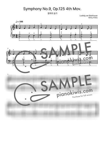 Score > Ode to Joy / Basic - L. V. Beethoven by PianoKiwis Sheet music image-0