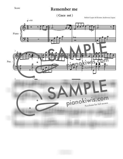 악보 > Remember Me - Benjamin Bratt · 코코 OST by 윰탁스튜디오 악보 이미지-0