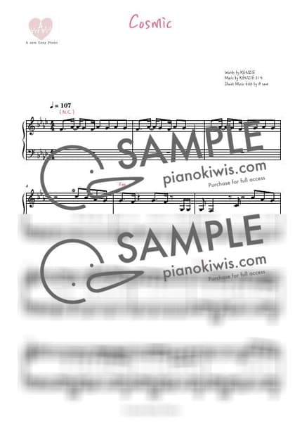 Score > Cosmic / Original - Red Velvet by A Sheet music image-0