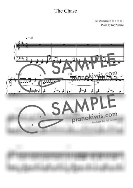 Score > The Chase - Hearts2Hearts by KeyNomad Sheet music image-0