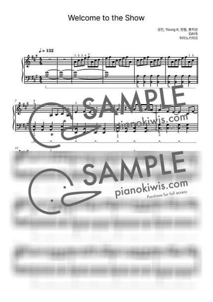 Score > Welcome to the Show / Intermediate - DAY6 by PianoKiwis Sheet music image-0
