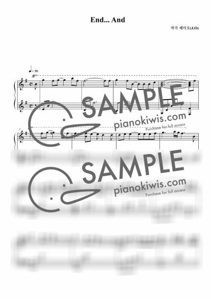 Score > End...And / 뉴에이지 자작곡 - J.O by 제이오 Sheet music image-0