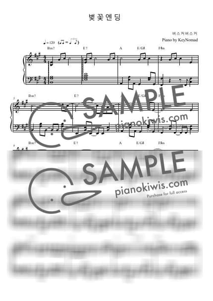 Score > Cherry Blossom Ending - Busker Busker by KeyNomad Sheet music image-0