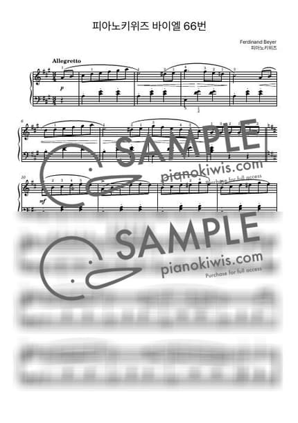 Score > Beyer No.66 - F. Beyer by PianoKiwis Sheet music image-0