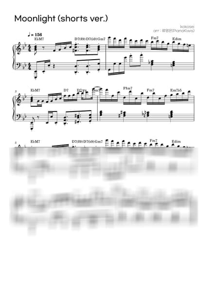Score > Moonlight / shorts ver. - Shiganai kks by PianoKiwis Sheet music image-0