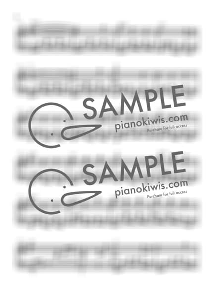 악보 > 세계의 약속 (世界の約束) / 중급 악보 - 기무라 유미 · 하울의 움직이는 성 by My Favorite Piano 악보 이미지-1