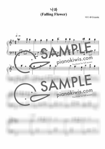 Score > Falling Flower / 뉴에이지 자작곡 - J.O by 제이오 Sheet music image-0