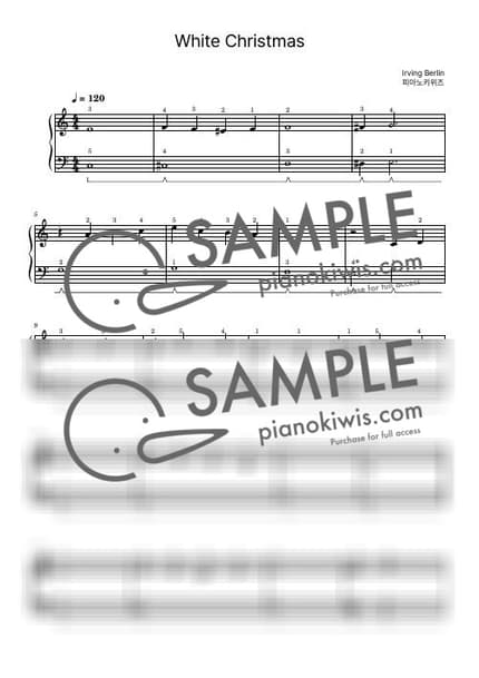 Score > White Christmas / Beginner - Irving Berlin · Carol by PianoKiwis Sheet music image-0