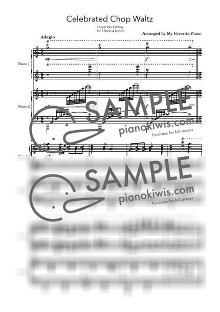 Score > Chopsticks / Advanced - E. Allen by My Favorite Piano Sheet music image-0
