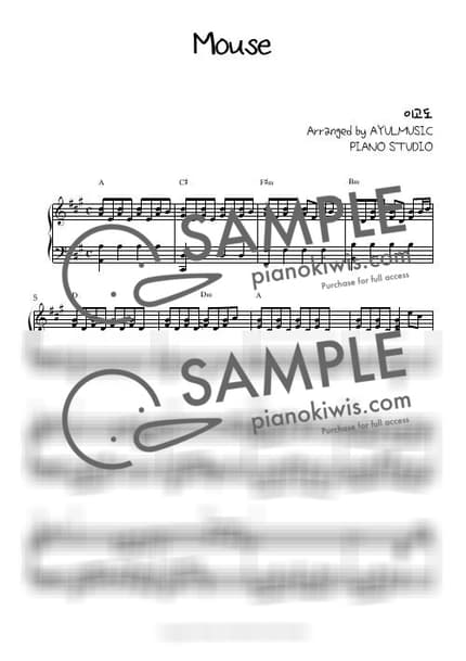 Score > Mouse - Lee Go Do by AYULMUSIC Sheet music image-0
