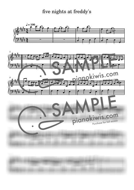 Score > Five Nights at Freddy's - The Living Tombstone · Five Nights at Freddy's OST by marasy love Sheet music image-0