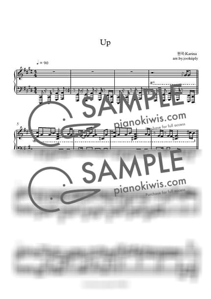 Score > UP / C#minor - KARINA by 주키플리(jookiiply) Sheet music image-0