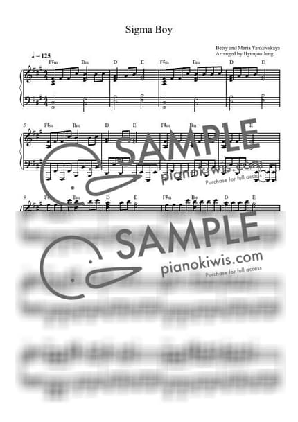 Score > Sigma Boy - Betsy, Maria Yankovskaya by Hyunjoo Jung Sheet music image-0