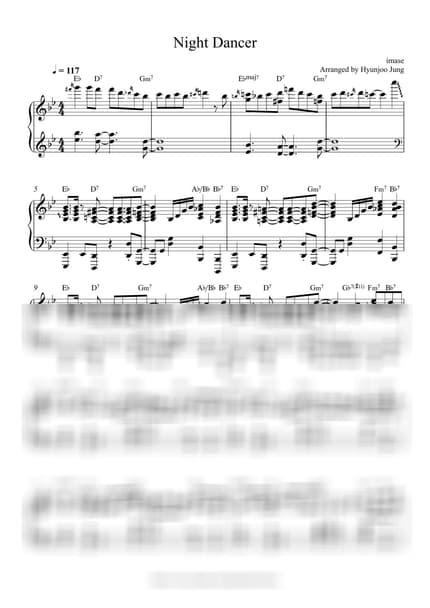 楽譜 > NIGHT DANCER - imase by Hyunjoo Jung 楽譜画像-0