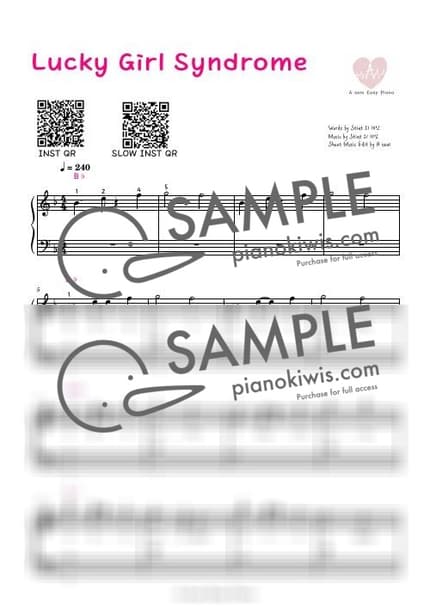 Score > Lucky Girl Syndrome / Easy - ILLIT by A Sheet music image-0