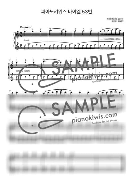 Score > Beyer No.53 - F. Beyer by PianoKiwis Sheet music image-0