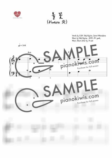 Score > Homura / Easy - LiSA · Demon Slayer ED by A Sheet music image-0