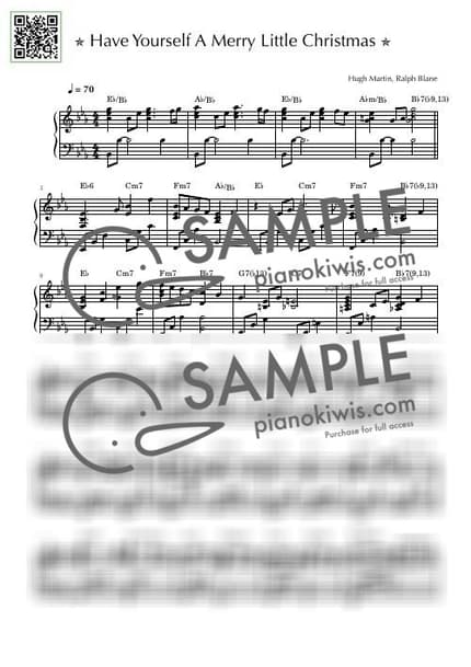 楽譜 > Have Yourself A Merry Little Christmas / 재즈 발라드 버전 - Hugh Martin · キャロル by 듣다뮤직 DEUTDAMUSIC 楽譜画像-0