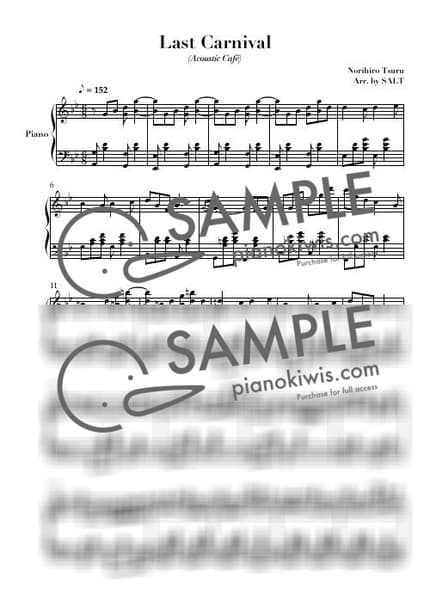 악보 > Last Carnival / 원곡Ver. - Acoustic Cafe by 소금창고 악보 이미지-0
