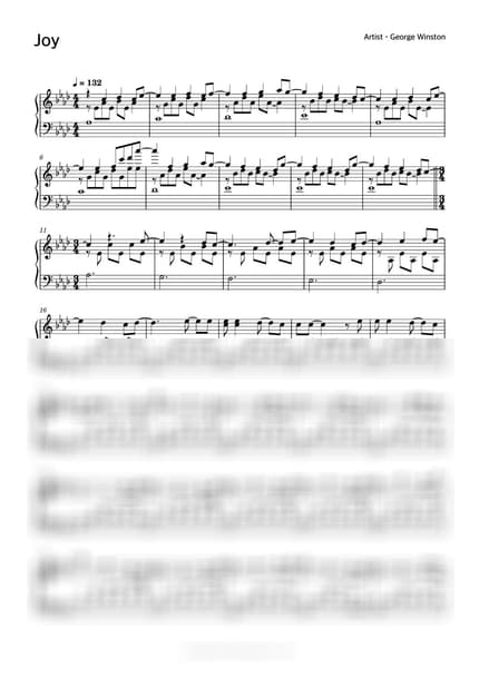 Score > Joy - George Winston by PianoKiwis Sheet music image-0