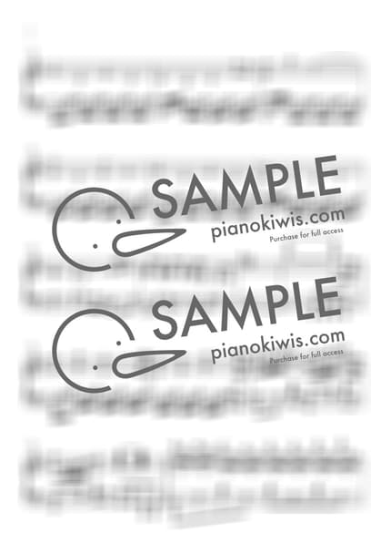 악보 > 카마도 탄지로의 노래 (竈門炭治郎のうた) / 어려운 악보 - 시이나 고 · 귀멸의 칼날 OST by 피아노키위즈 악보 이미지-1