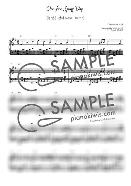 Score > One Fine Spring Day - One Fine Spring Day OST by AYULMUSIC Sheet music image-0