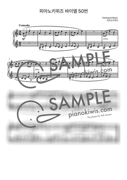 Score > Beyer No.50 - F. Beyer by PianoKiwis Sheet music image-0