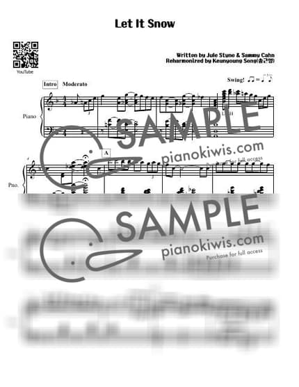 악보 > Let It Snow! Let It Snow! Let It Snow! - Jule Styne · 캐롤 by 피아니스트 송근영 Pianist Keunyoung Song 악보 이미지-0