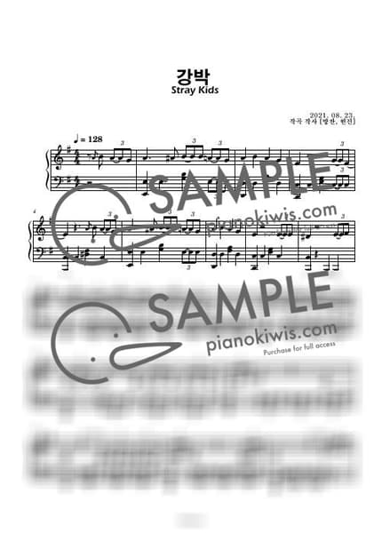 Score > Red Lights / Intermediate - BANG CHAN, HYUNJIN by Boknowa Sheet music image-0
