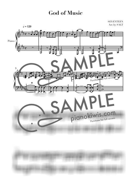 Score > God of Music - SEVENTEEN by 소금창고 Sheet music image-0