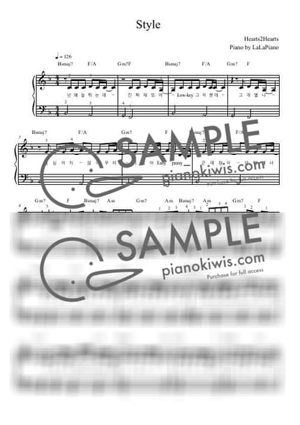 Score > STYLE / Easy / First Verse Only - Hearts2Hearts by LaLaPiano Sheet music image-0