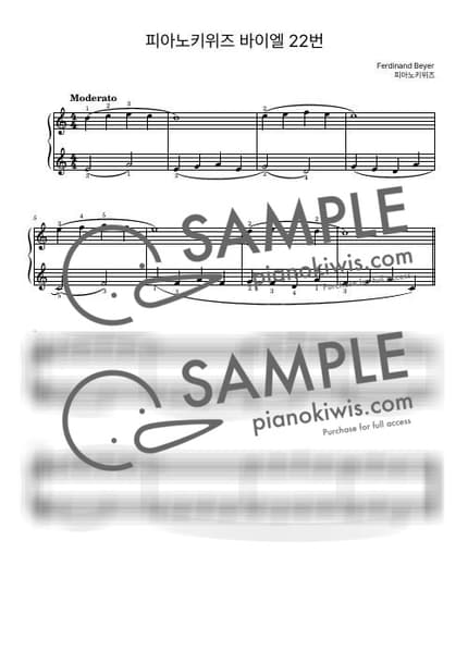 Score > Beyer No.22 - F. Beyer by PianoKiwis Sheet music image-0