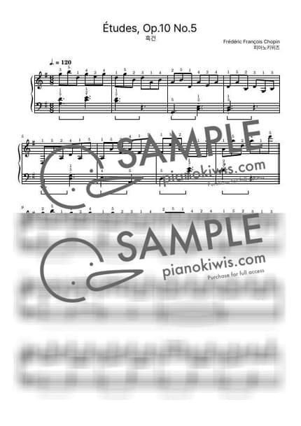 Score > Etude Op.10 No.5 'Black key' / Basic - F. Chopin by PianoKiwis Sheet music image-0