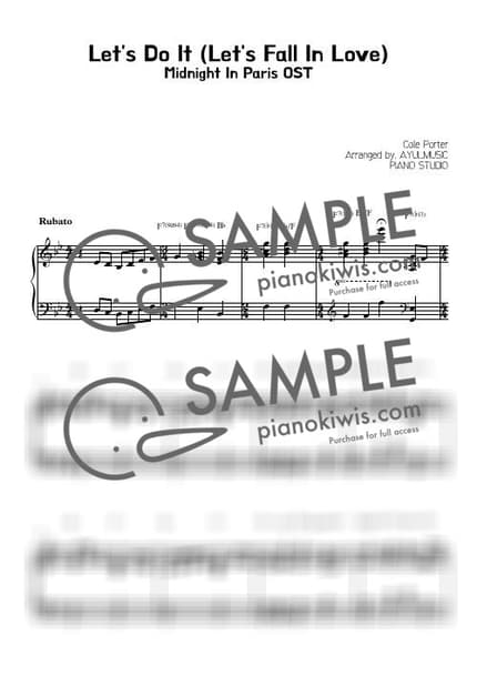 Score > Let’s Do It (Let’s Fall in Love) / from Film 'Minight In Paris' - Cole Porter by AYULMUSIC Sheet music image-0