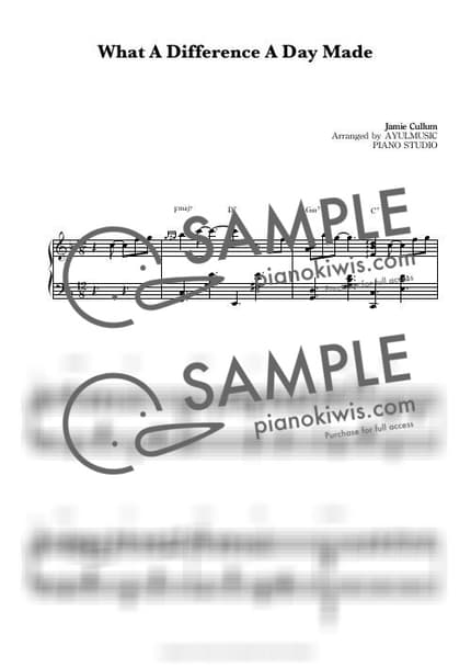 Score > What A Difference A Day Made / Jamie Cullum 버전 - Maria Grever by AYULMUSIC Sheet music image-0