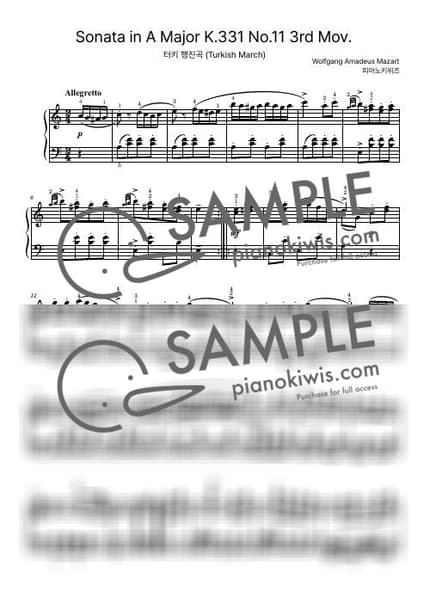 Score > Turkish March - W. A. Mozart by PianoKiwis Sheet music image-0