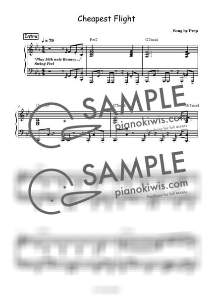 악보 > Cheapest Flight - PREP by 스페셜키 악보 이미지-0