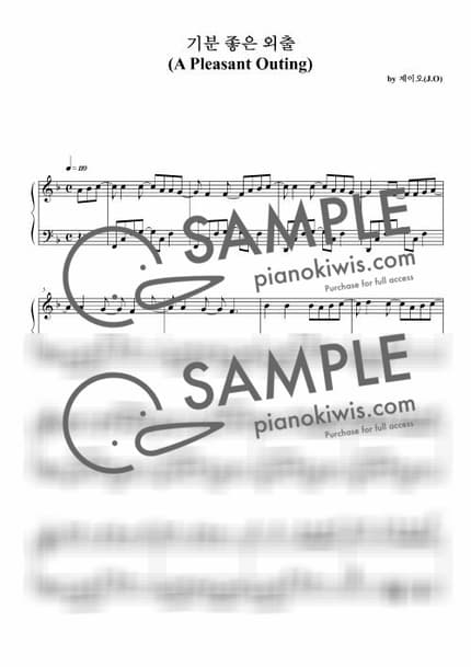 Score > A Pleasant Outing / 뉴에이지 자작곡 - J.O by 제이오 Sheet music image-0