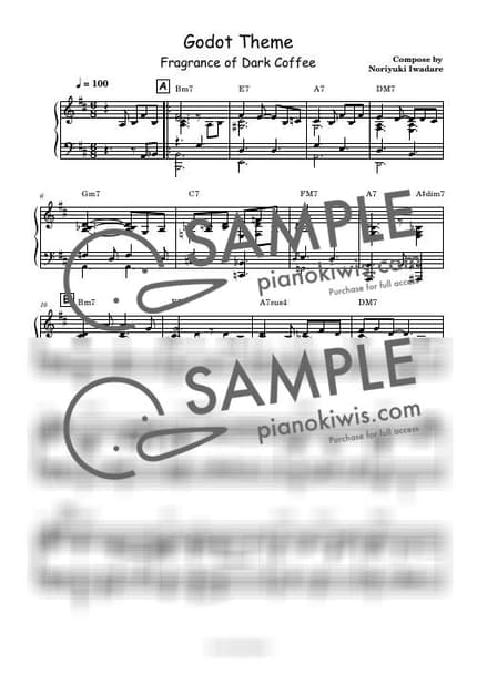 Score > Godot - The Fragrance of Darkness; That is Coffee - Phoenix Wright OST by 스페셜키 Sheet music image-0