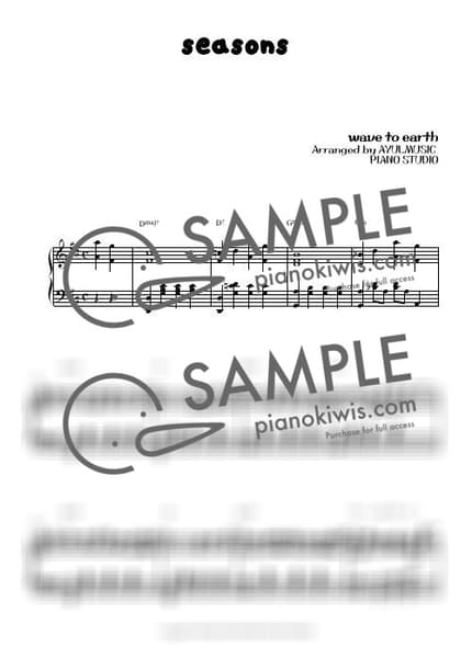 악보 > seasons - wave to earth by 아율뮤직 악보 이미지-0