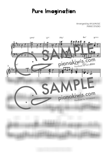 Score > Pure Imagination - Timothée Chalamet · Wonka OST by AYULMUSIC Sheet music image-0