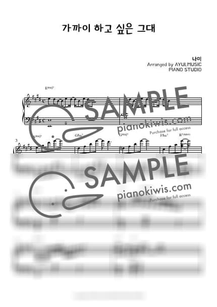 Score > I Want to Get Closer to You - Nami by AYULMUSIC Sheet music image-0