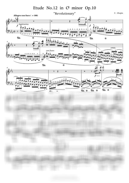 Score > Etude Op.10 No.12 'Revolutionary' / Advanced - F. Chopin by PianoKiwis Sheet music image-0