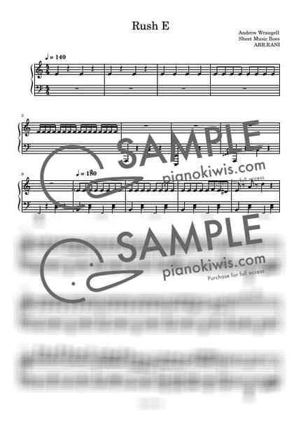 악보 > Rush E / 다장조 - Sheet Music Boss by 라니스코어 악보 이미지-0