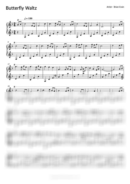 Score > Butterfly Waltz - Brian Crain by PianoKiwis Sheet music image-0