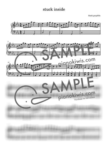 Score > Stuck Inside - The Living Tombstone by marasy love Sheet music image-0