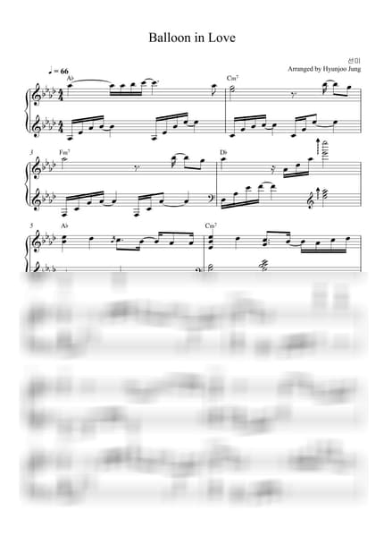 Score > Balloon in Love - SUNMI by Hyunjoo Jung Sheet music image-0