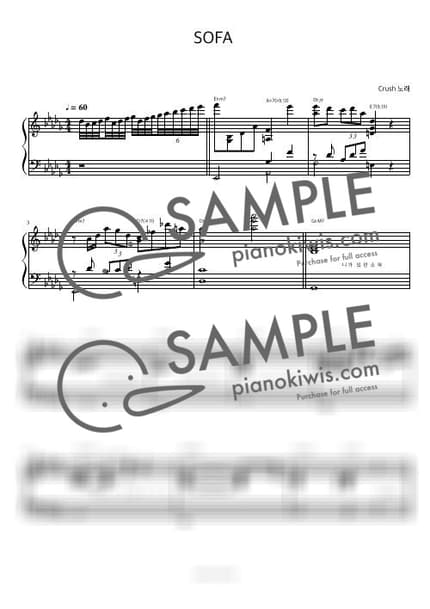 악보 > SOFA / 피아노 반주 - Crush by 피아노정류장 악보 이미지-0