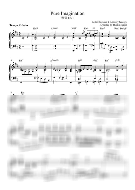 악보 > Pure Imagination - Timothée Chalamet · 웡카 OST by Hyunjoo Jung 악보 이미지-0